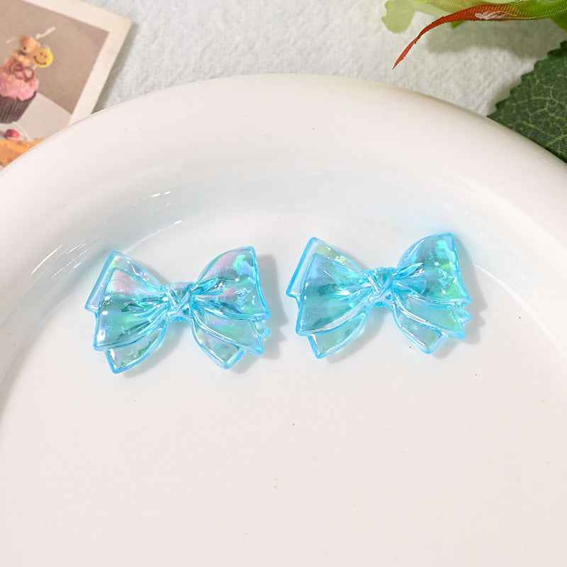 Acrylic Bow Beads, Transparent Colorful Loose Beads for DIY Pens, Phone Chains & Crafts