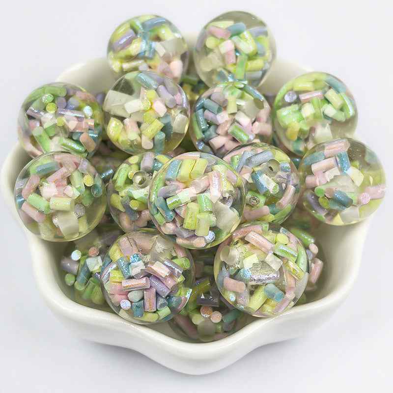16MM soft clay beads, resin beads, rainbow candy beads, loose beads, pen charms, car hanging accessories, DIY beads in bulk