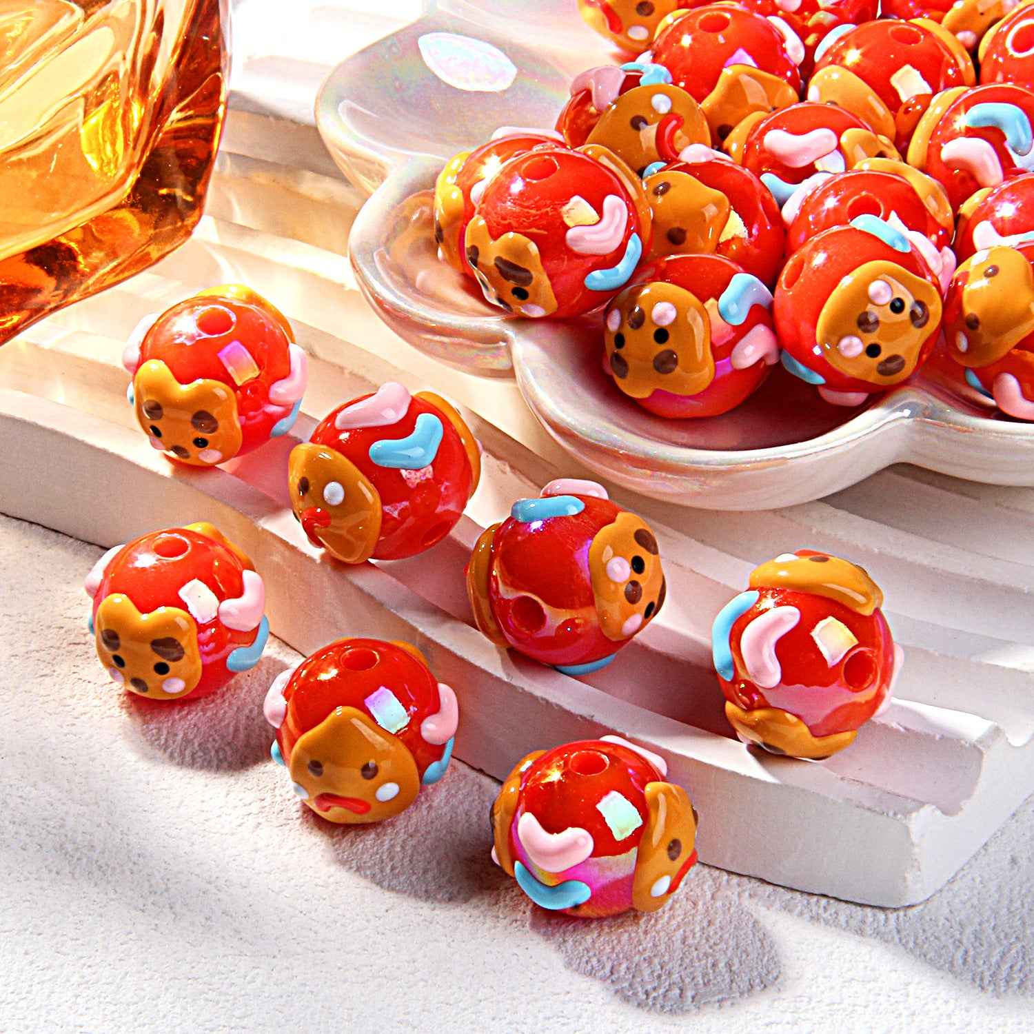 2025 Summer New Style Heavy Oil Fruit Hand-painted Beads DIY Phone Chain Car Hanging Bag Hanging Chain Headband Accessory