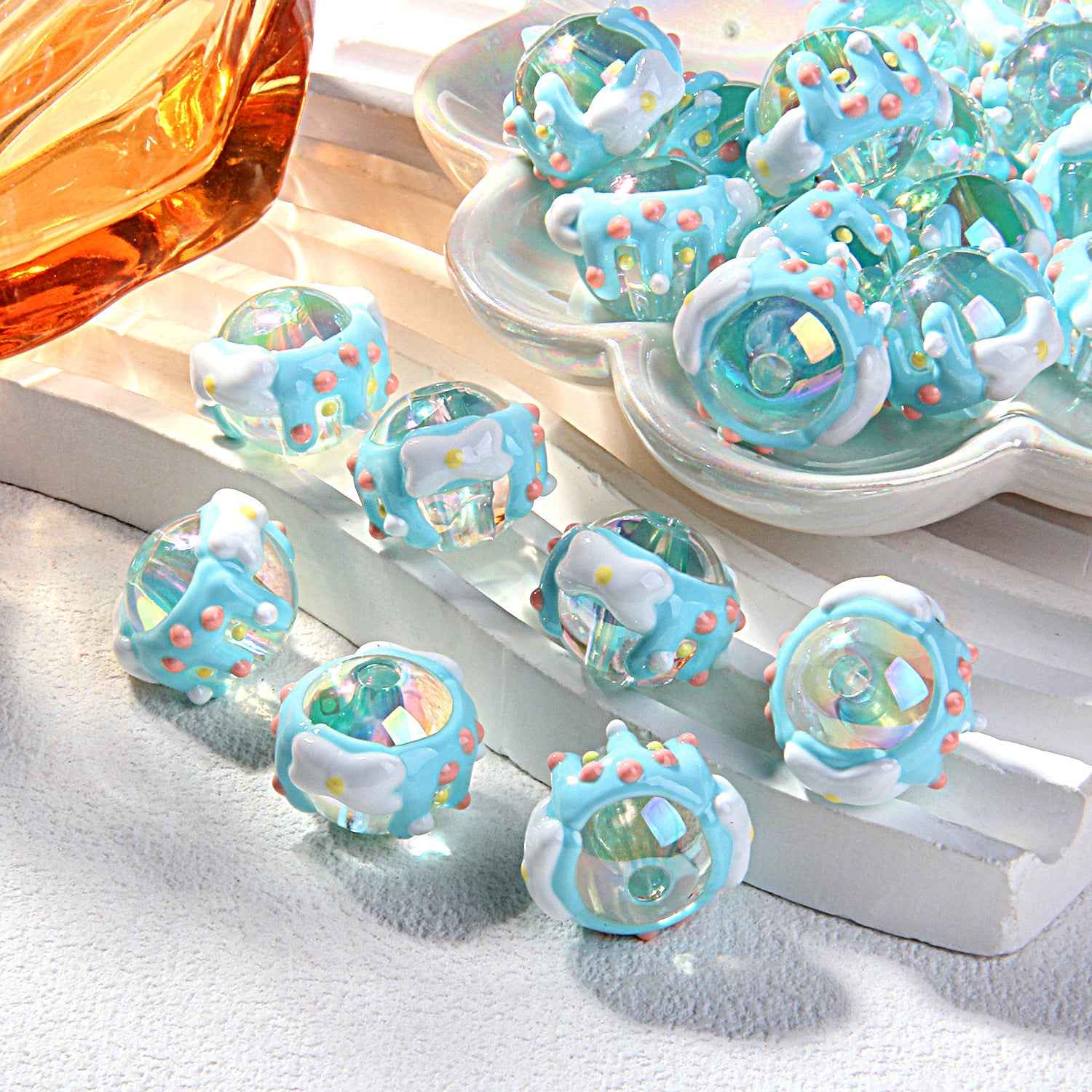 2025 Summer New Style Heavy Oil Fruit Hand-painted Beads DIY Phone Chain Car Hanging Bag Hanging Chain Headband Accessory