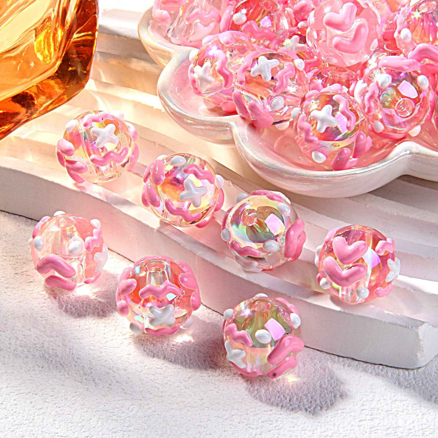 2025 Summer New Style Heavy Oil Fruit Hand-painted Beads DIY Phone Chain Car Hanging Bag Hanging Chain Headband Accessory