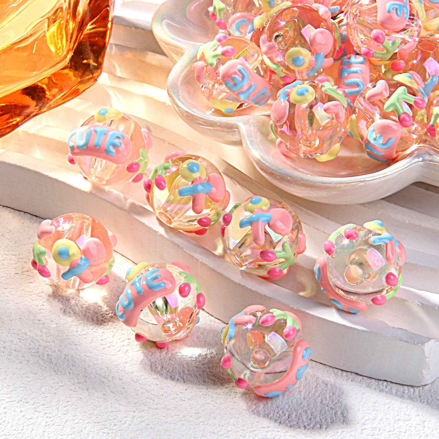 2025 Summer New Style Heavy Oil Fruit Hand-painted Beads DIY Phone Chain Car Hanging Bag Hanging Chain Headband Accessory