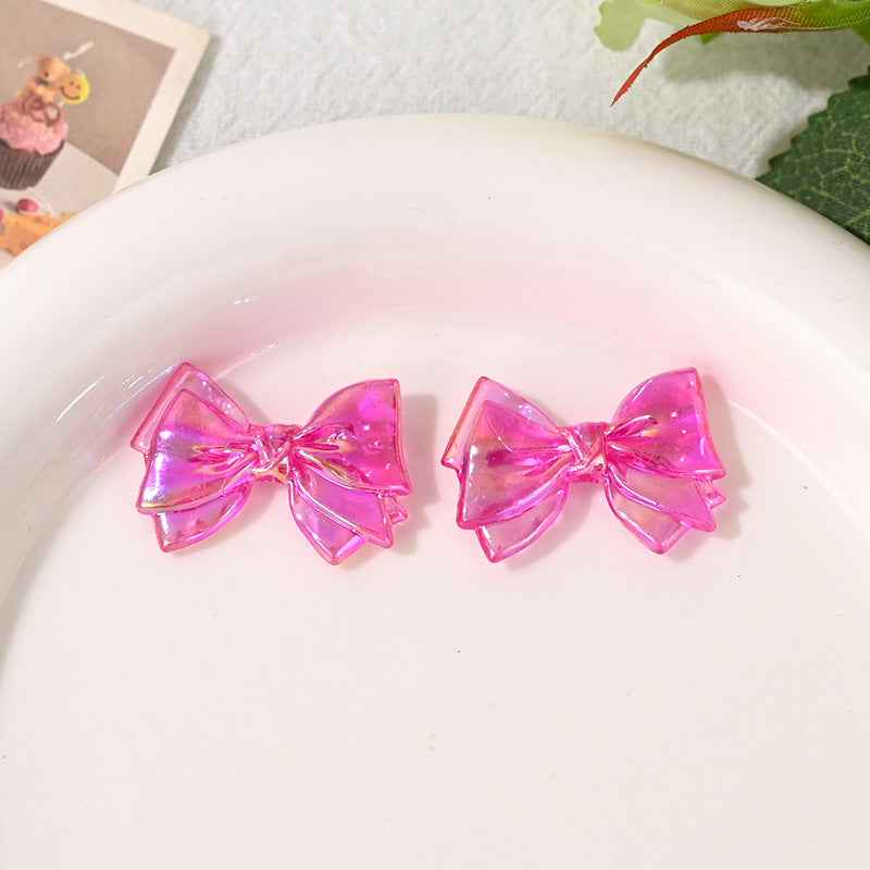 Acrylic Bow Beads, Transparent Colorful Loose Beads for DIY Pens, Phone Chains & Crafts