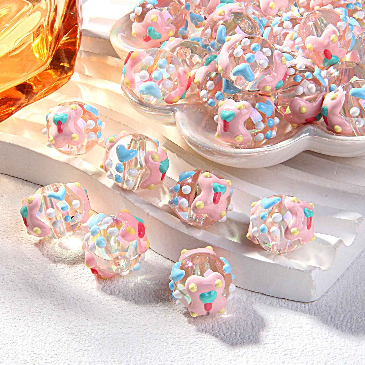 2025 Summer New Style Heavy Oil Fruit Hand-painted Beads DIY Phone Chain Car Hanging Bag Hanging Chain Headband Accessory