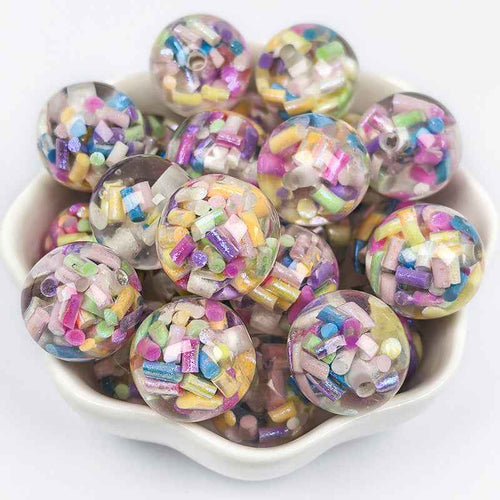 16MM soft clay beads, resin beads, rainbow candy beads, loose beads, pen charms, car hanging accessories, DIY beads in bulk