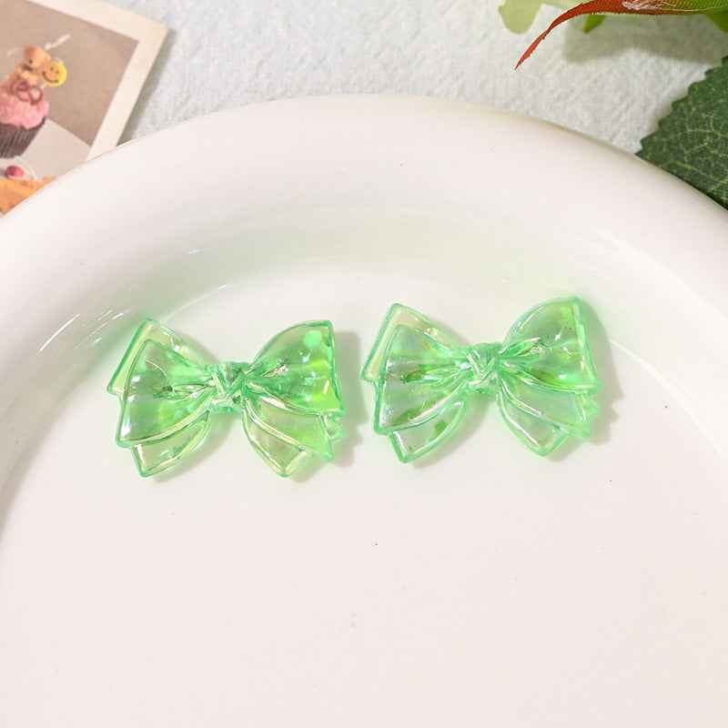 Acrylic Bow Beads, Transparent Colorful Loose Beads for DIY Pens, Phone Chains & Crafts