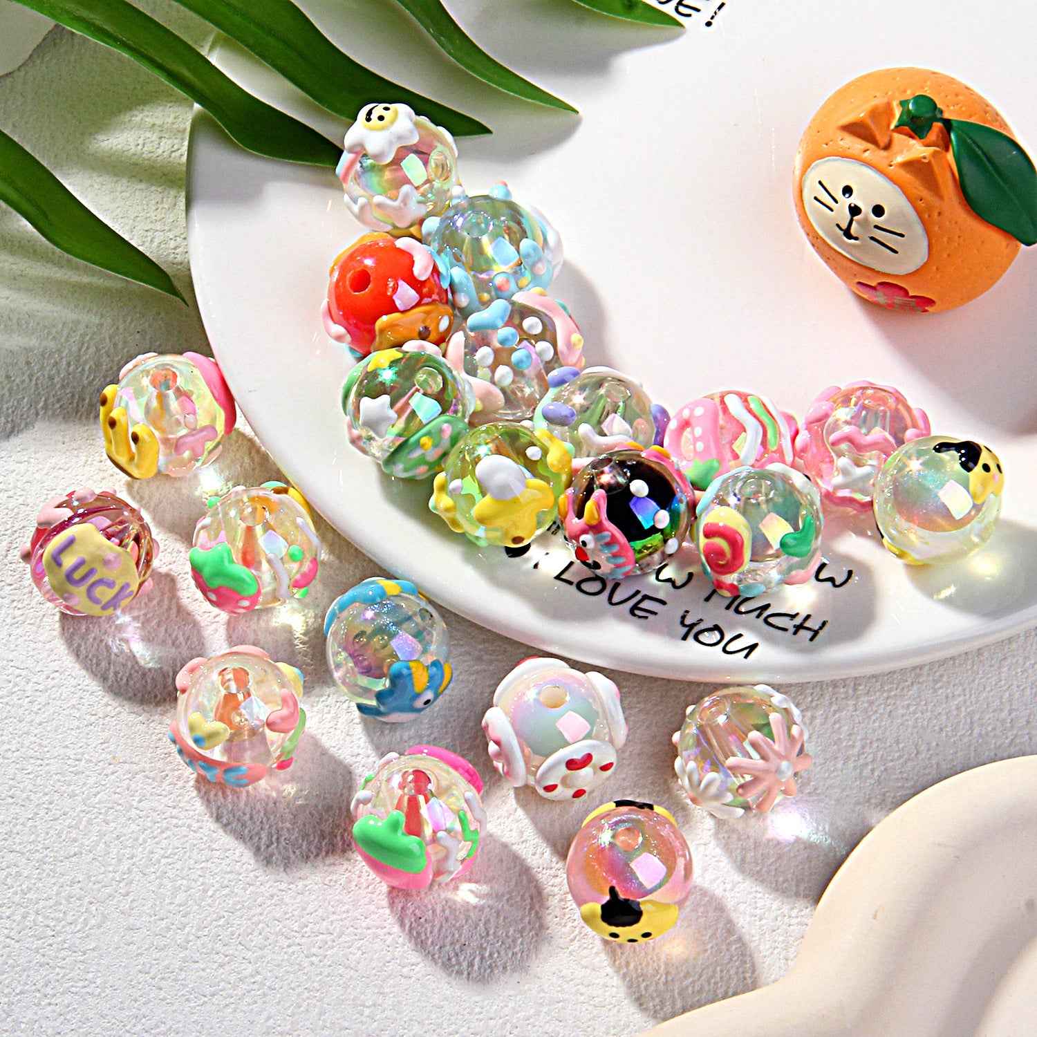 2025 Summer New Style Heavy Oil Fruit Hand-painted Beads DIY Phone Chain Car Hanging Bag Hanging Chain Headband Accessory
